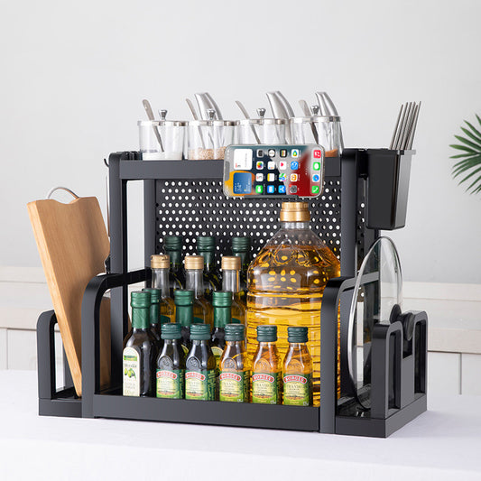 Free Shipping Kitchen Storage Shelf Knife Cutting Board Seasoning Rack Multi-layer Thick Household Chopsticks Container Storage Shelf