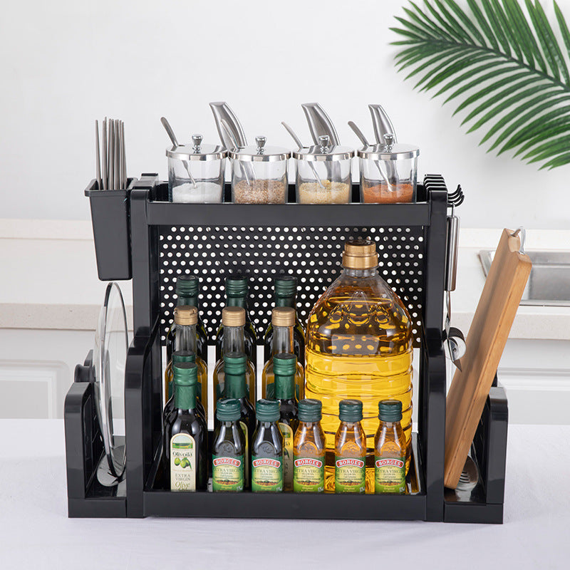 Free Shipping Kitchen Storage Shelf Knife Cutting Board Seasoning Rack Multi-layer Thick Household Chopsticks Container Storage Shelf
