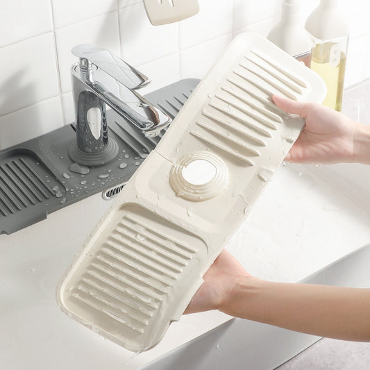 Free Shipping Kitchen Faucet Anti-Splash Storage Mat Drain Sink Silicone Drain Collecting Mat Non-Slip Soap Mat